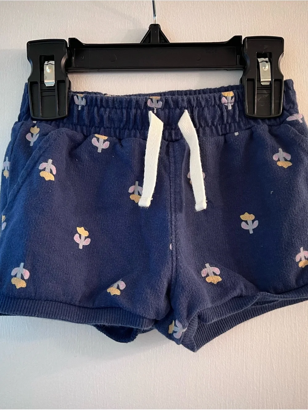 Carter's - Two Navy and White Shorts with Floral and Lemon Print